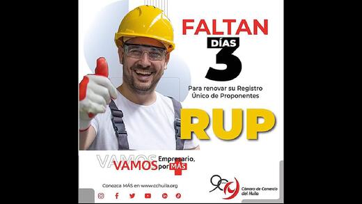 Cámara de Comercio del Huila — Campaña RUP