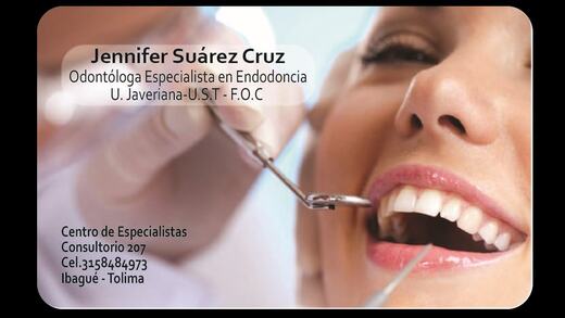 Jennifer Suárez Cruz Odontología — Pieza publicitaria