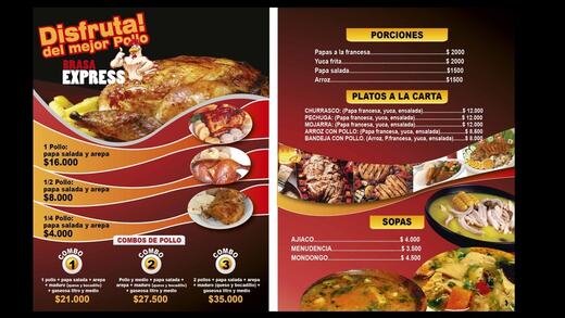 Pollo Express — Menú y brochure